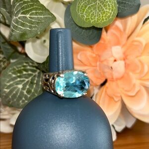 Elegant Blue Topaz Gemstone Ring